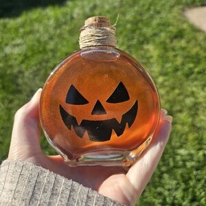 Halloween Pumpkin Face Potion Bottle